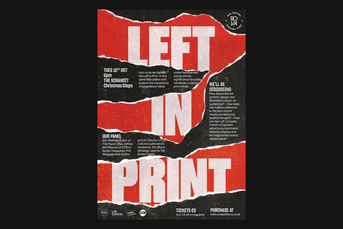 Left in Print event poster