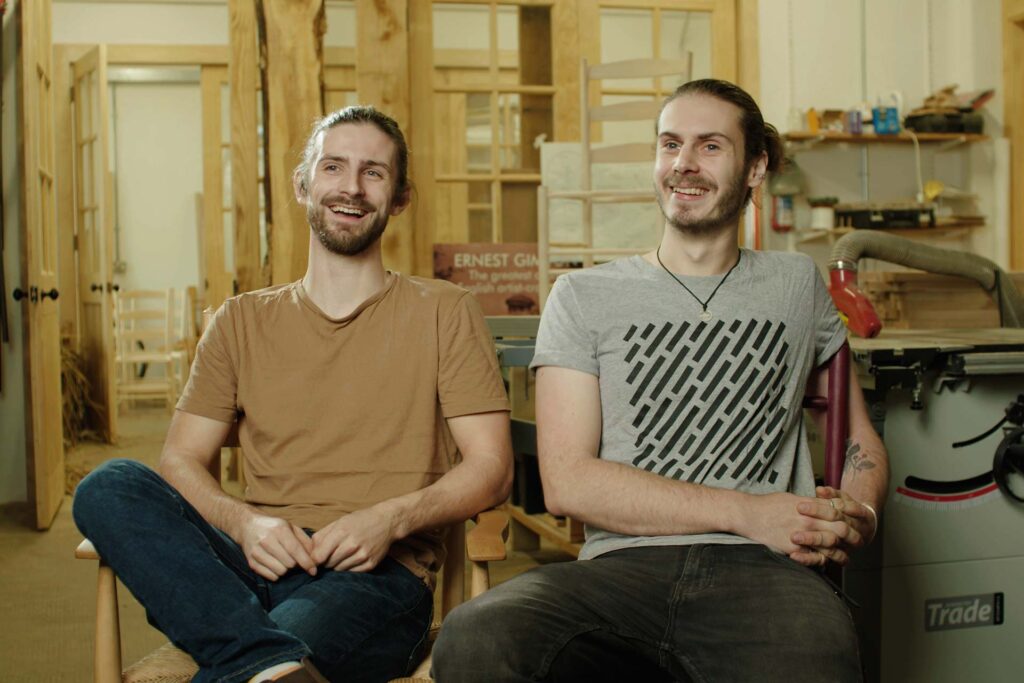 Sam and Richard from Marchmont Workshop interview still from We Are Makers documentary