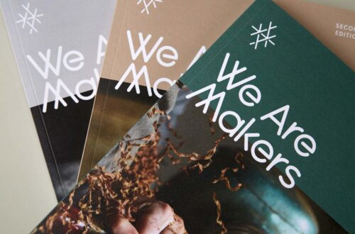 Three editions of We Are Makers magazine shown together