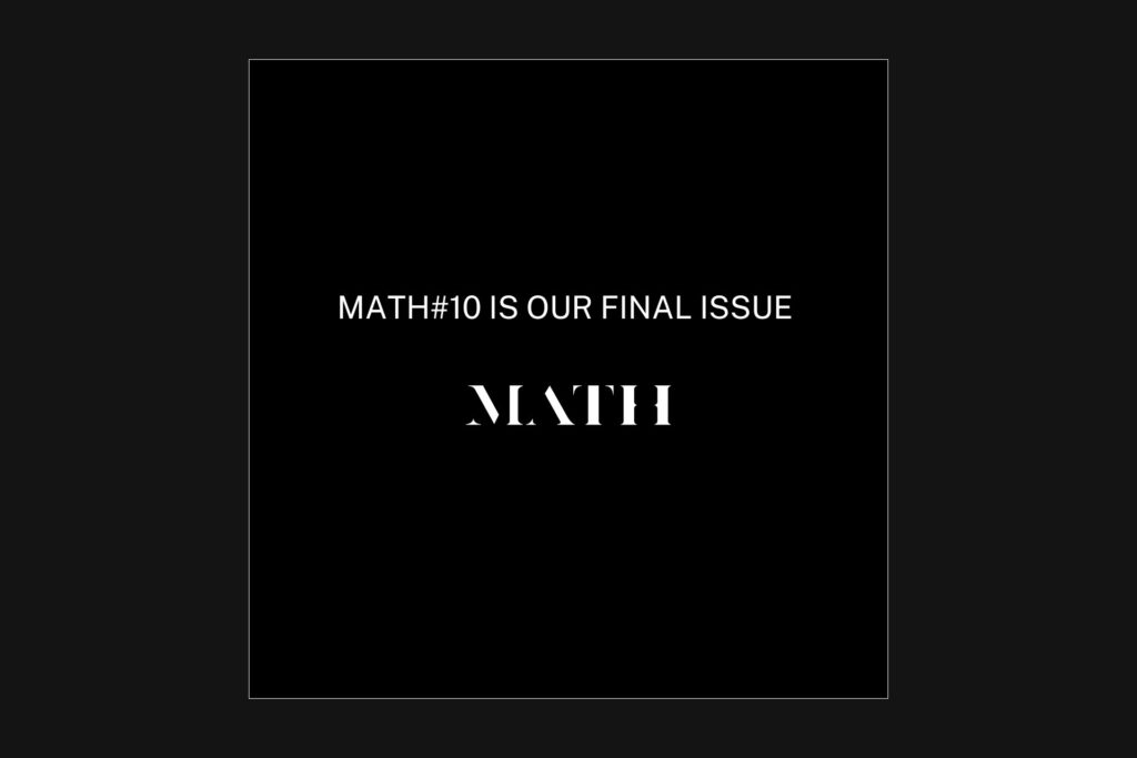 Math Magazine Twitter post reading 'Math 10 is our final issue'