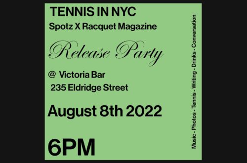 Spotz and Racquet release party promotion poster