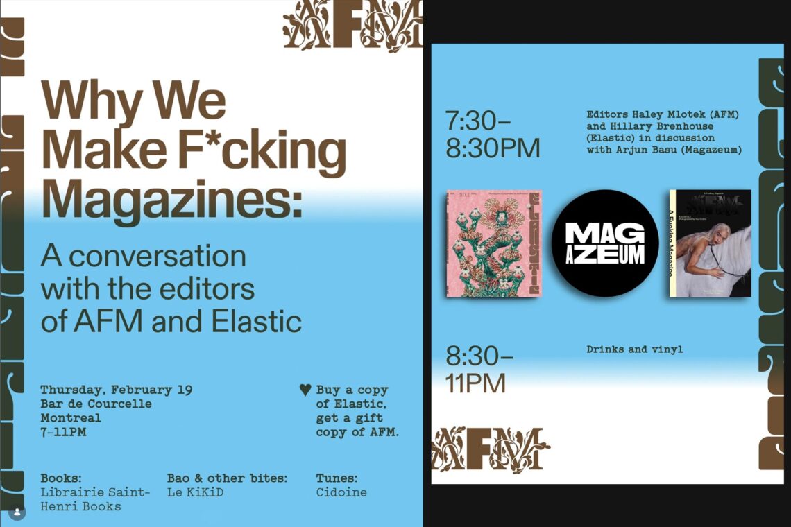 Elastic magazine and AFM joint event poster